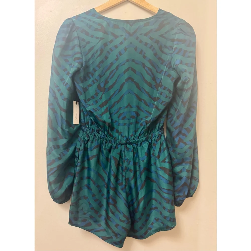 Lovers + Friends Abstract Print Long Sleeve Romper (XS) - Picture 11 of 13